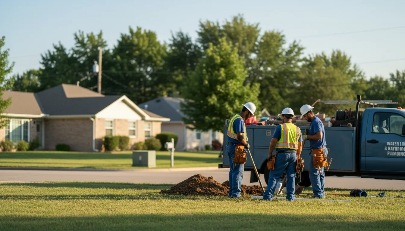 Residential water line and bathroom plumbing service in Julian, WV